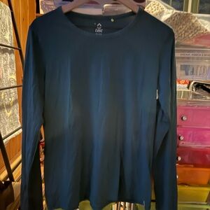 Basic Long Sleeve Women's Tee - Blue